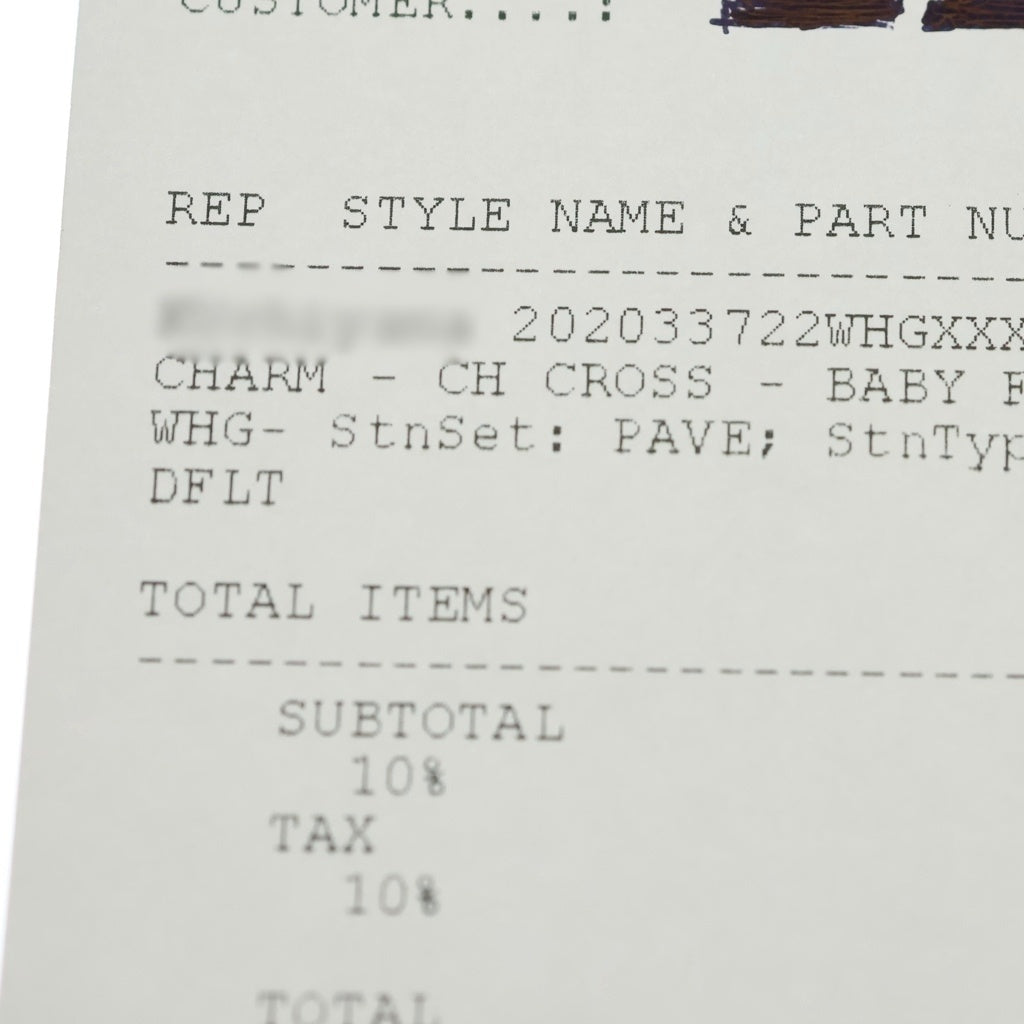 CHROME HEARTS(クロムハーツ) 18KWG CRS BBYFAT P/SAP ベイビーファット PAVEサファイア ホワイトゴールドネックレストップ