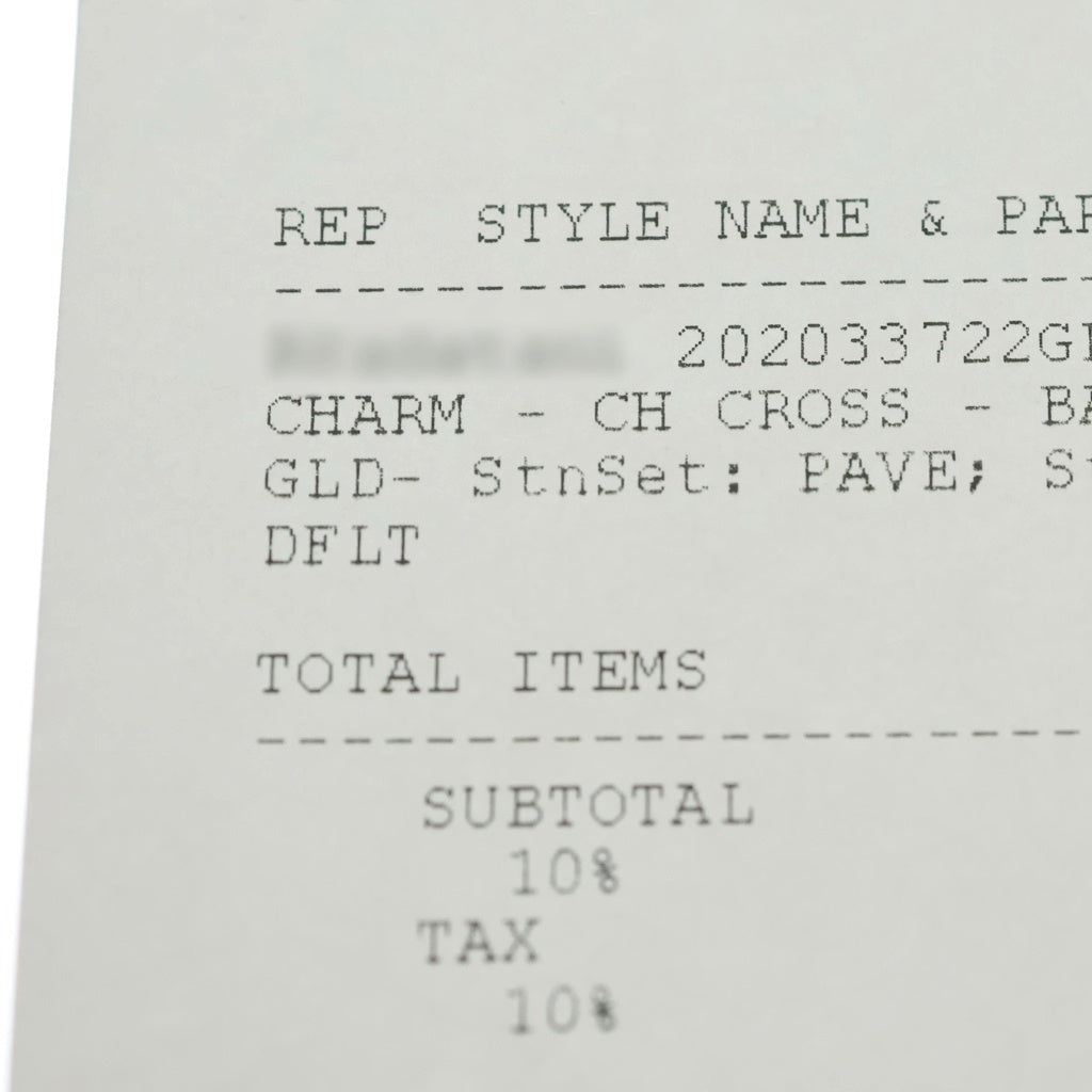 CHROME HEARTS(クロムハーツ) 22K CRS BBYFAT P/DIA ベイビーファットクロス PAVEダイヤ ペンダントトップ ゴールド