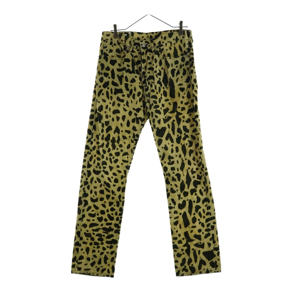 DRIES VAN NOTEN(ドリスヴァンノッテン) Leopard Corduroy Pants レオパード コーデュロイストレートパンツ イエロー