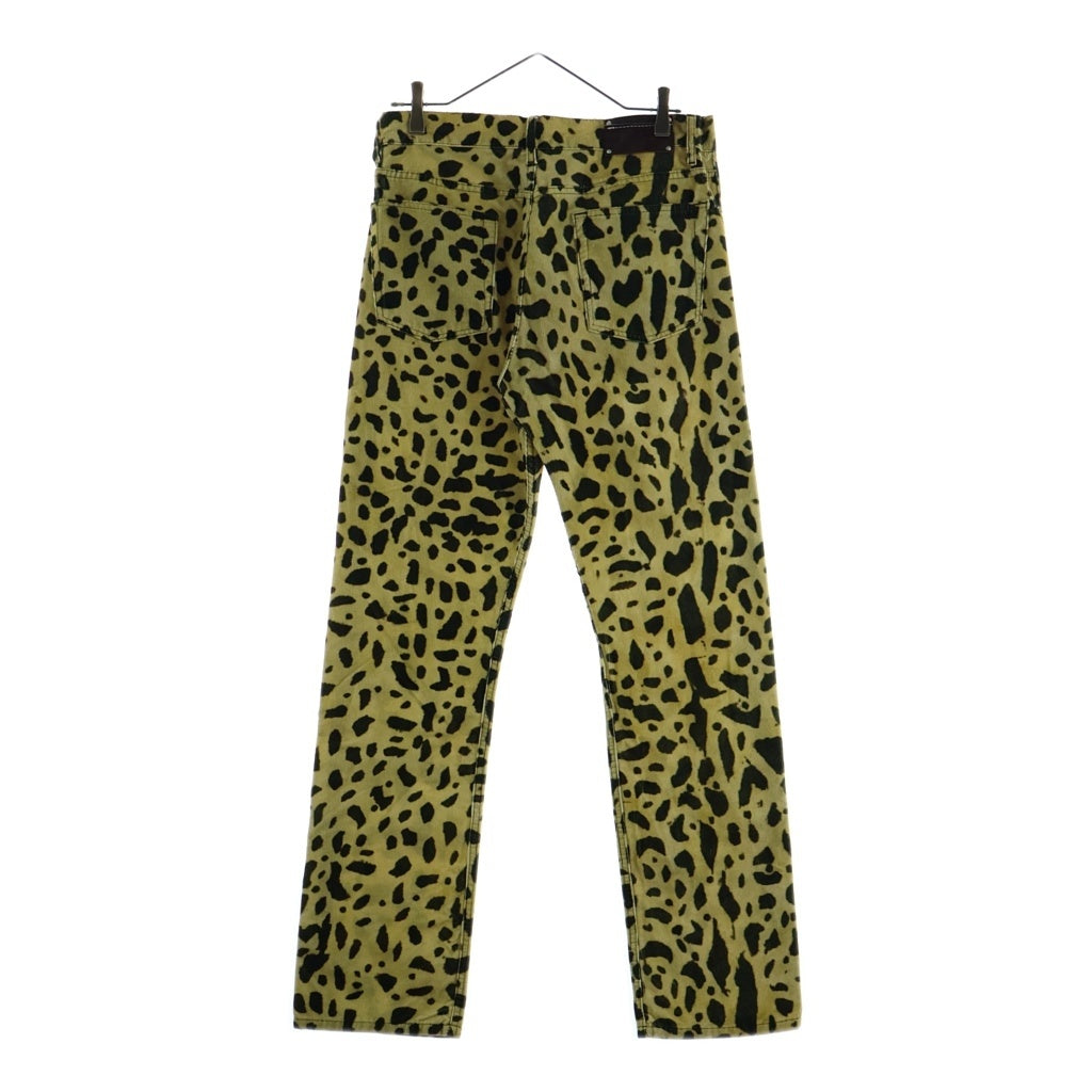 DRIES VAN NOTEN(ドリスヴァンノッテン) Leopard Corduroy Pants レオパード コーデュロイストレートパンツ イエロー