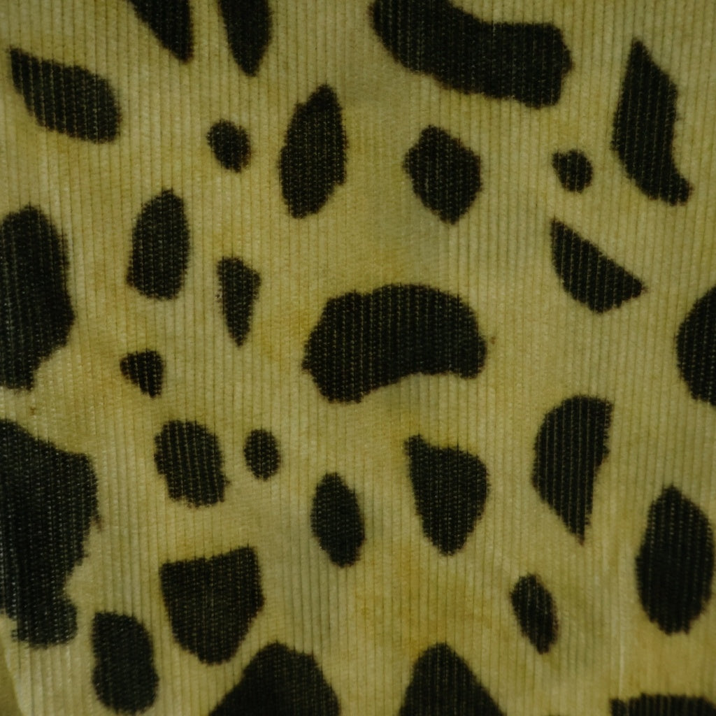 DRIES VAN NOTEN(ドリスヴァンノッテン) Leopard Corduroy Pants レオパード コーデュロイストレートパンツ イエロー