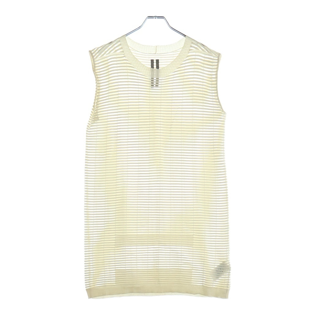 Rick Owens(リックオウエンス) 15SS Border Mesh Knit Vest ボーダー メッシュニットベスト ホワイト RU15S4670-BM