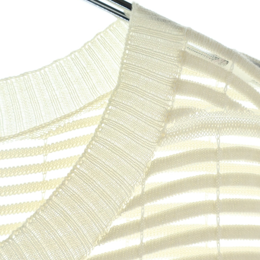 Rick Owens(リックオウエンス) 15SS Border Mesh Knit Vest ボーダー メッシュニットベスト ホワイト RU15S4670-BM