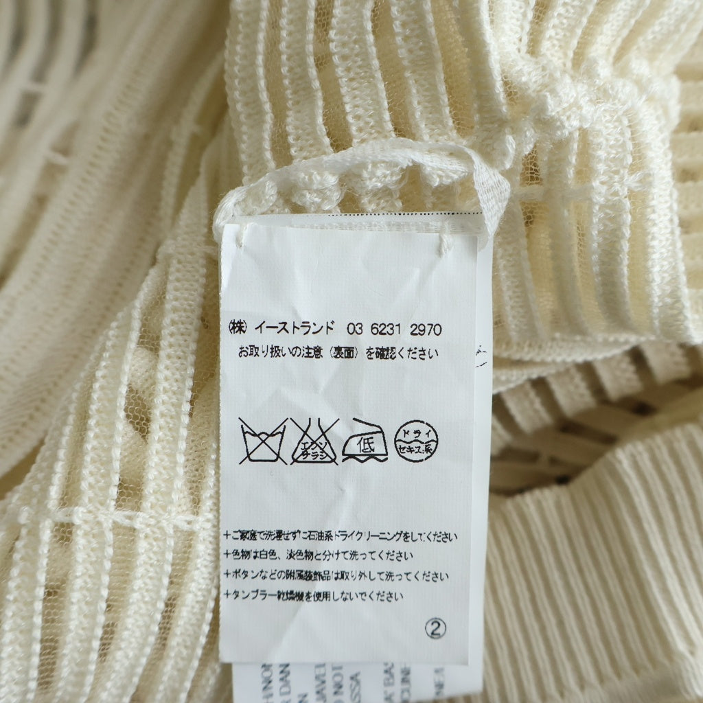 Rick Owens(リックオウエンス) 15SS Border Mesh Knit Vest ボーダー メッシュニットベスト ホワイト RU15S4670-BM