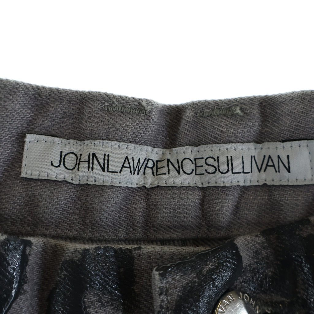 JOHN LAWRENCE SULLIVAN(ジョンローレンスサリバン) コーティング ダメージ加工 ストレートデニムパンツ ブラック 2A013-0322-36