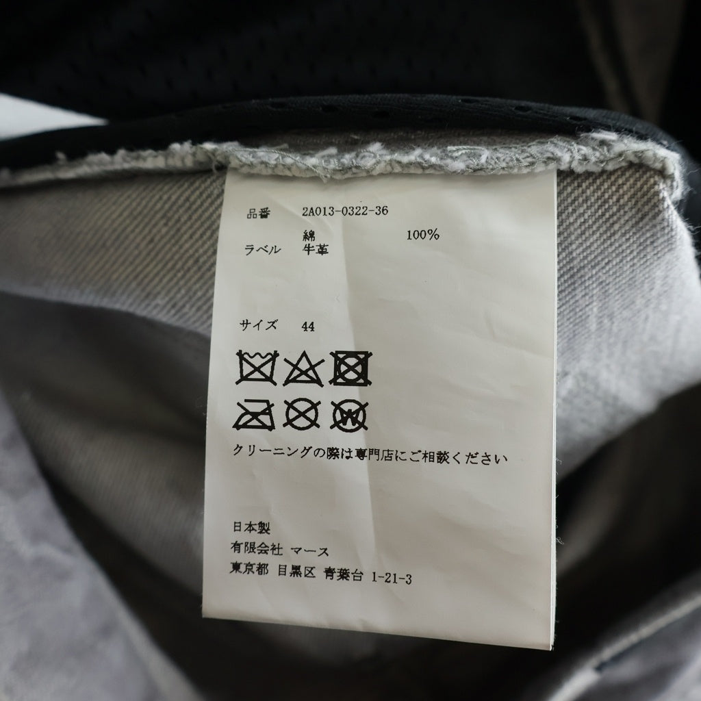 JOHN LAWRENCE SULLIVAN(ジョンローレンスサリバン) コーティング ダメージ加工 ストレートデニムパンツ ブラック 2A013-0322-36