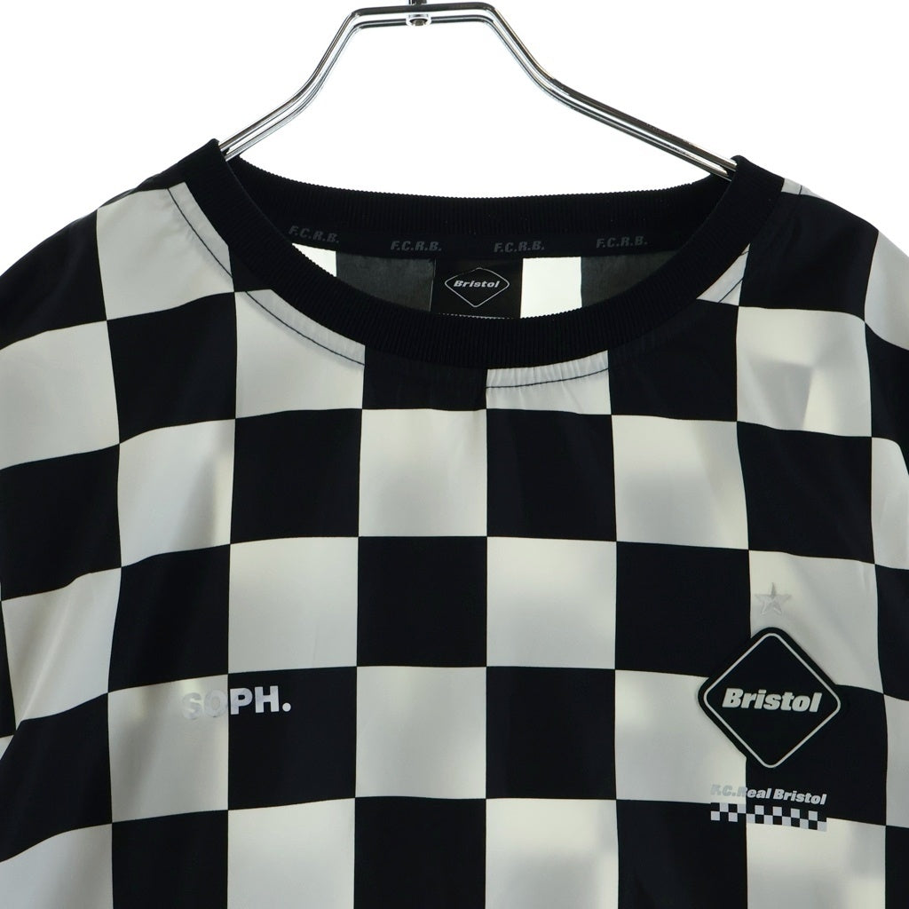 F.C.R.B./F.C.Real Bristol/FCRB(エフシーアールビー/エフシーレアルブリストル) 19SS フレイム チェッカー総柄 ナイロンプルオーバー ブラック/ホワイト/レッド FCRB-190002