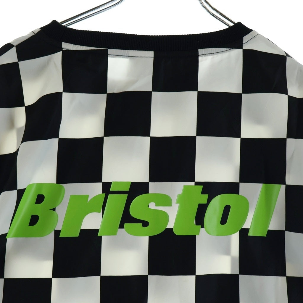 F.C.R.B./F.C.Real Bristol/FCRB(エフシーアールビー/エフシーレアルブリストル) 19SS フレイム チェッカー総柄 ナイロンプルオーバー ブラック/ホワイト/レッド FCRB-190002