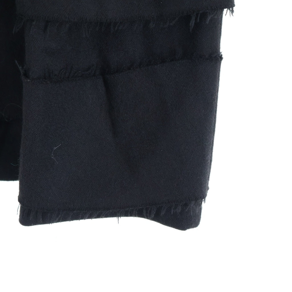 ALMOSTBLACK(オールモストブラック) 20AW カットオフ 再構築 ノッチドラペル テーラードジャケット ブラック 20AW-JK01