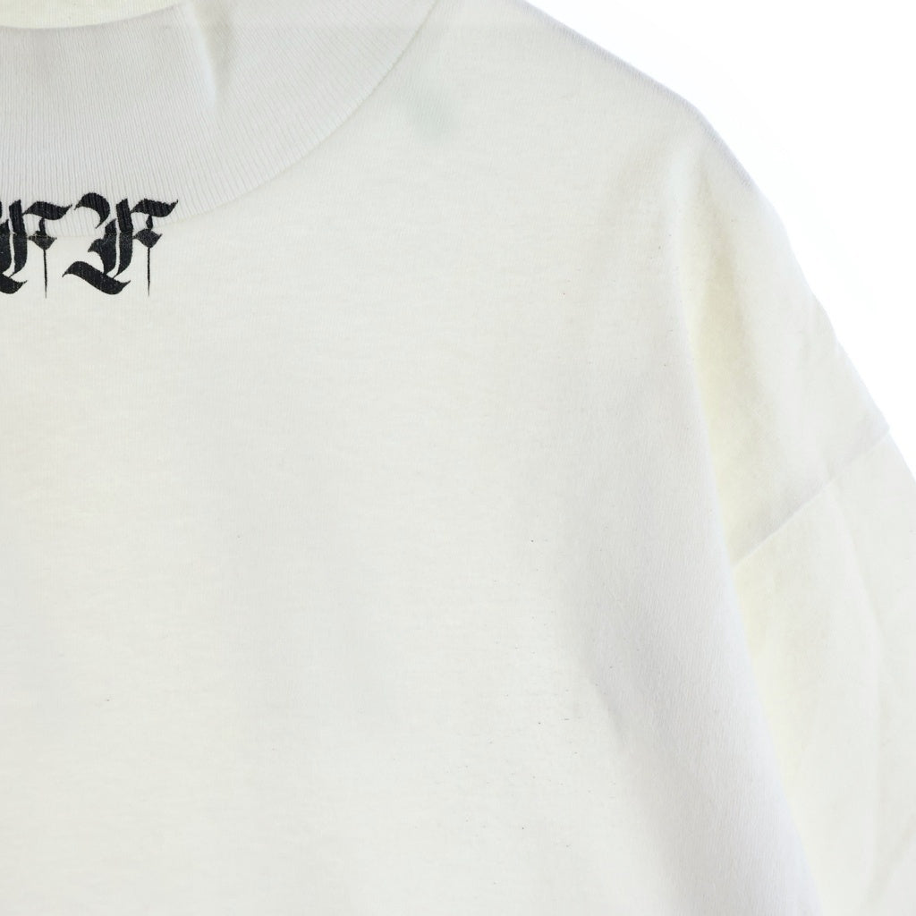 OFF-WHITE(オフホワイト) ロゴプリント モックネック 半袖Tシャツ カットソー ホワイト