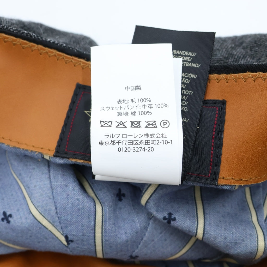RRL(ダブルアールエル) ニュースボーイ ウール キャスケット ハンチング 帽子 グレー 782785609001