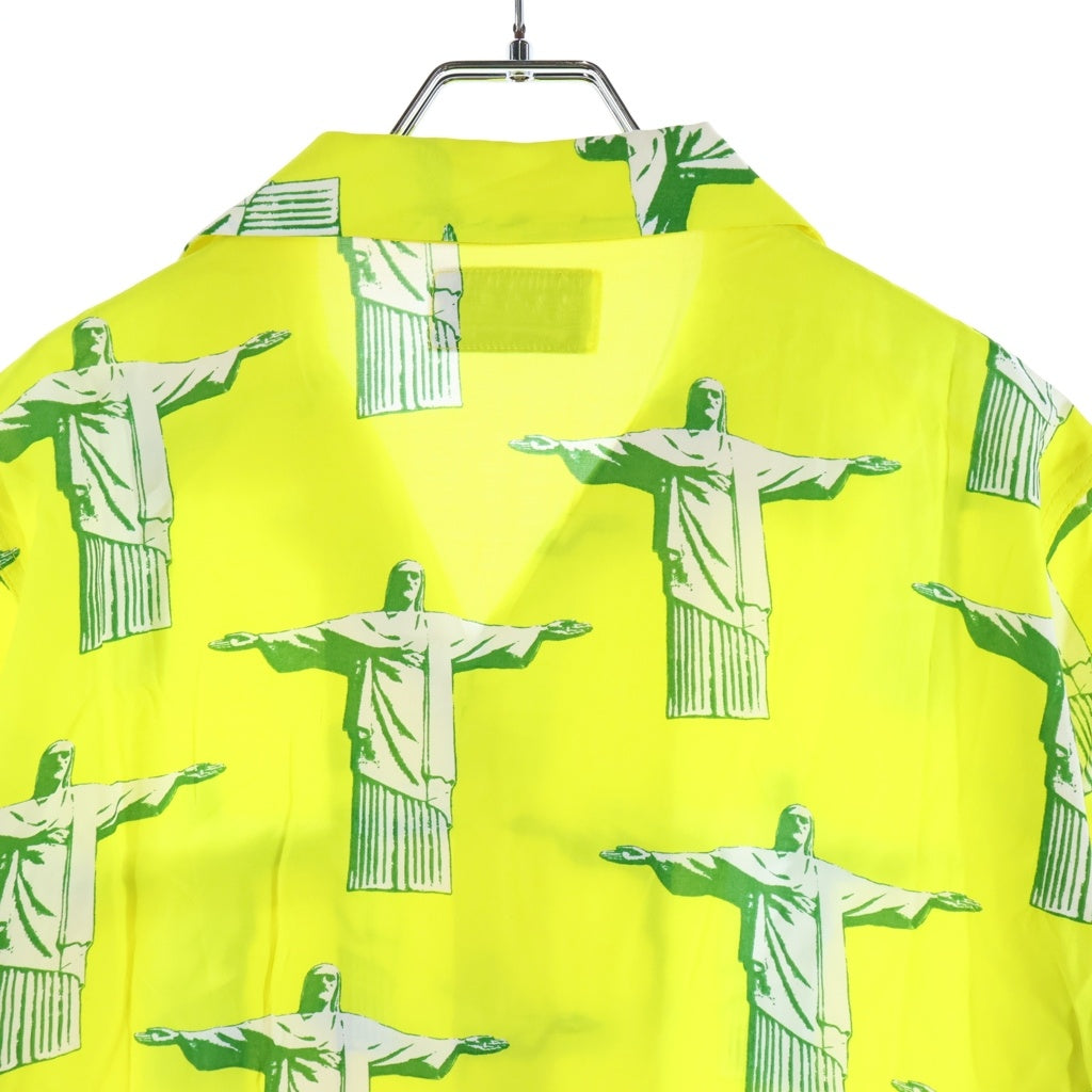WACKO MARIA(ワコマリア) CORCOVADO ALOHA SHIRT コルドバード キリスト 総柄 レーヨン 半袖 アロハシャツ イエロー