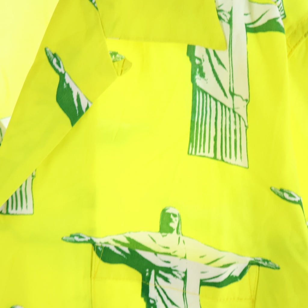 WACKO MARIA(ワコマリア) CORCOVADO ALOHA SHIRT コルドバード キリスト 総柄 レーヨン 半袖 アロハシャツ イエロー