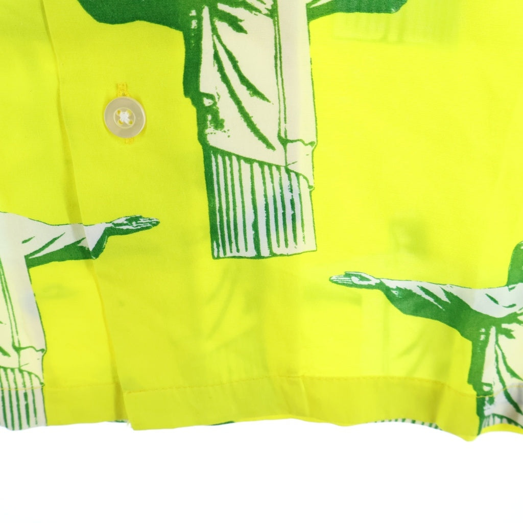 WACKO MARIA(ワコマリア) CORCOVADO ALOHA SHIRT コルドバード キリスト 総柄 レーヨン 半袖 アロハシャツ イエロー