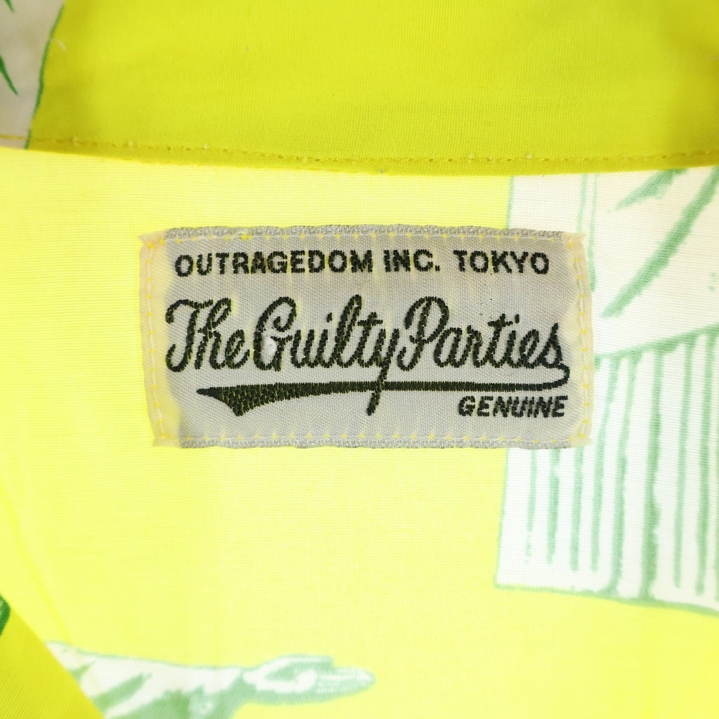 WACKO MARIA(ワコマリア) CORCOVADO ALOHA SHIRT コルドバード キリスト 総柄 レーヨン 半袖 アロハシャツ イエロー