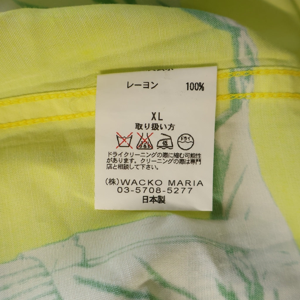 WACKO MARIA(ワコマリア) CORCOVADO ALOHA SHIRT コルドバード キリスト 総柄 レーヨン 半袖 アロハシャツ イエロー