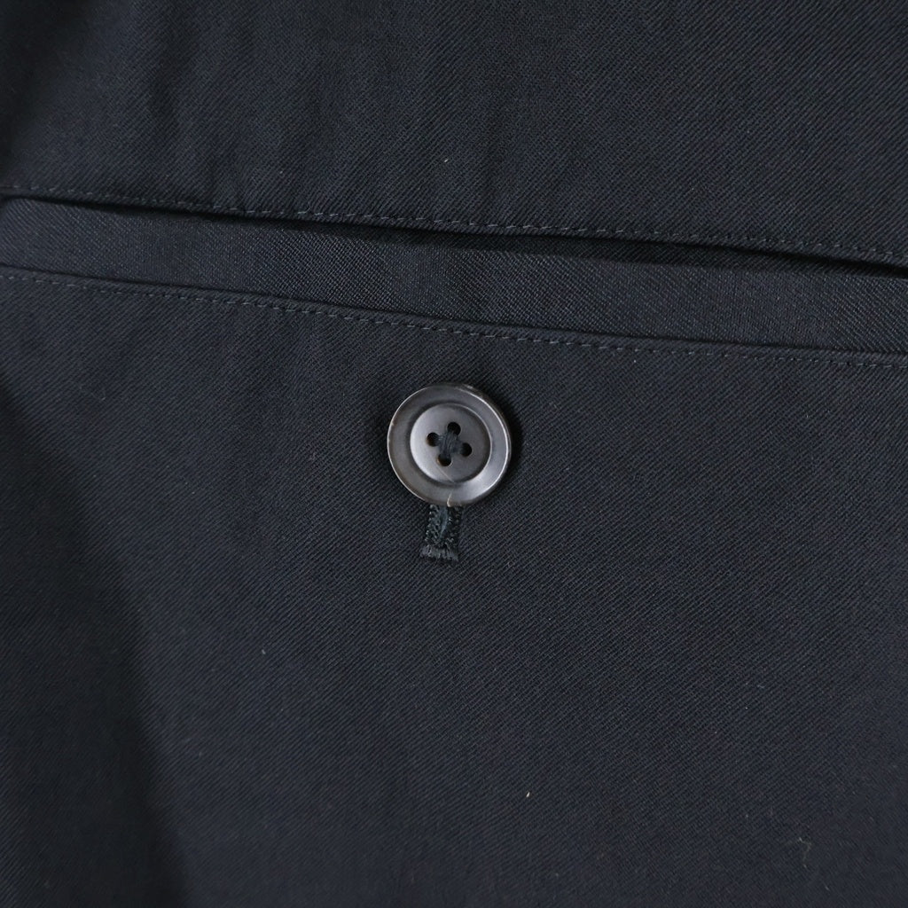 Yohji Yamamoto POUR HOMME(ヨウジヤマモト プールオム) 18AW SUSPENDERS PANTS WRINKLED GABARDINE ワイドシルエット ギャバジン サスペンダーパンツ ブラック HV-P19-100