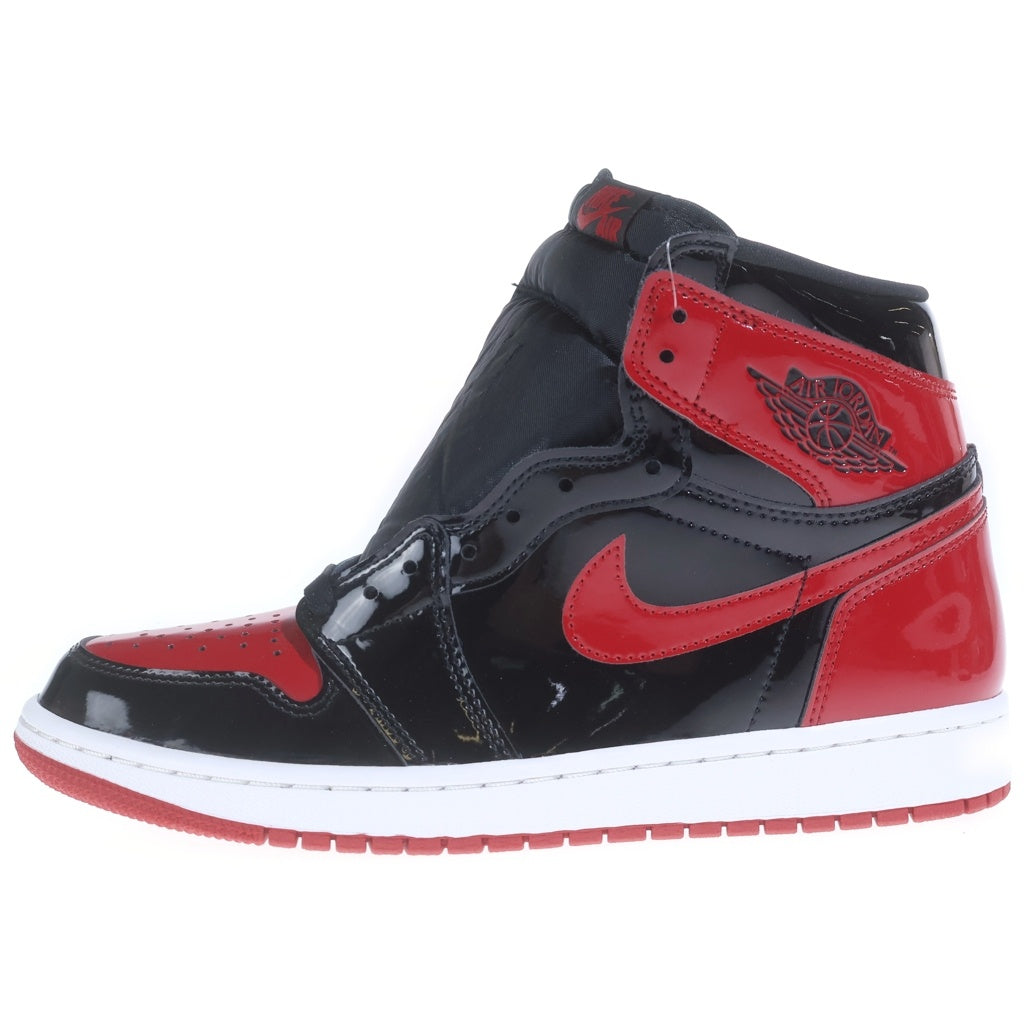 NIKE(ナイキ) AIR JORDAN1 HIGH OG PATENT BRED 555088-063 エアジョーダン1 パテント ブレッド ハイカットスニーカー ブラック/レッド US9/27cm