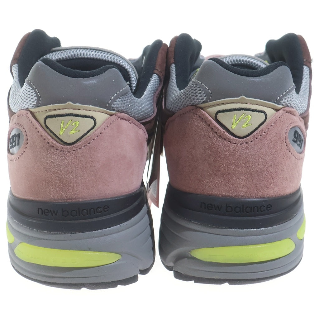 New Balance(ニューバランス) U991MG2 ROSE WOOD スエード メッシュ ローカットスニーカー ピンク/ベージュ