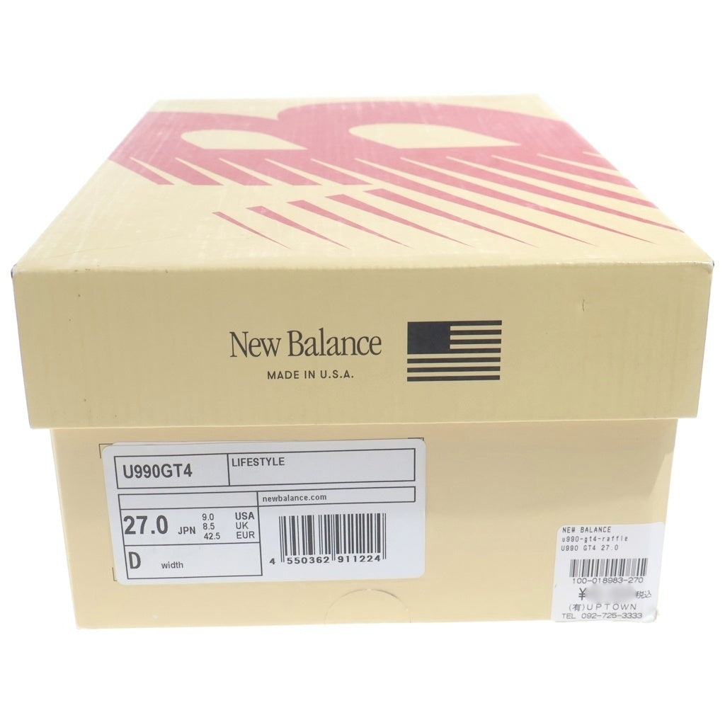 New Balance(ニューバランス) U990GT4 990V4 OLIVE スエード メッシュ ローカットスニーカー グリーン US9.5/27.5cm
