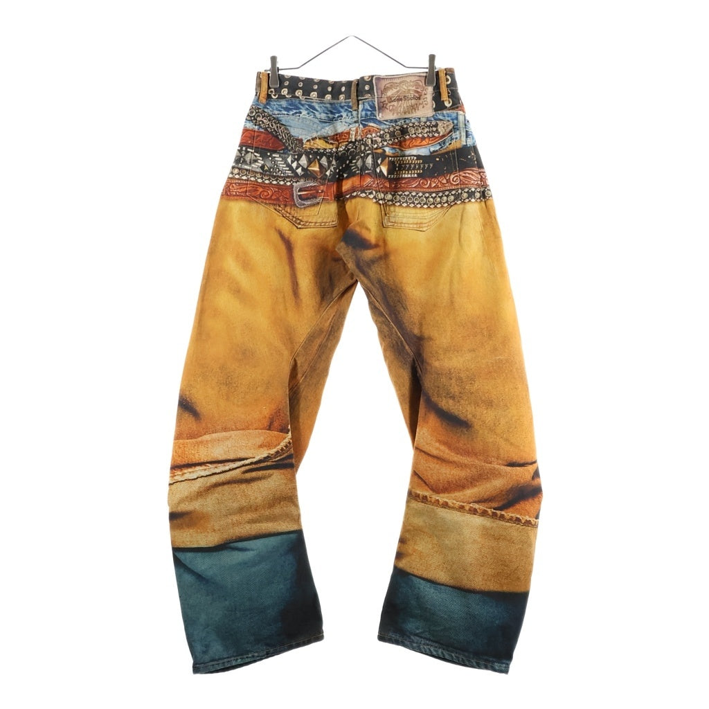Acne Studios(アクネ ストゥディオズ) 25SS トロンプルイユ 総柄 ツイストデニムパンツ マルチ FN-MN-TROU001103