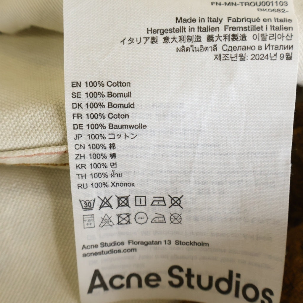 Acne Studios(アクネ ストゥディオズ) 25SS トロンプルイユ 総柄 ツイストデニムパンツ マルチ FN-MN-TROU001103