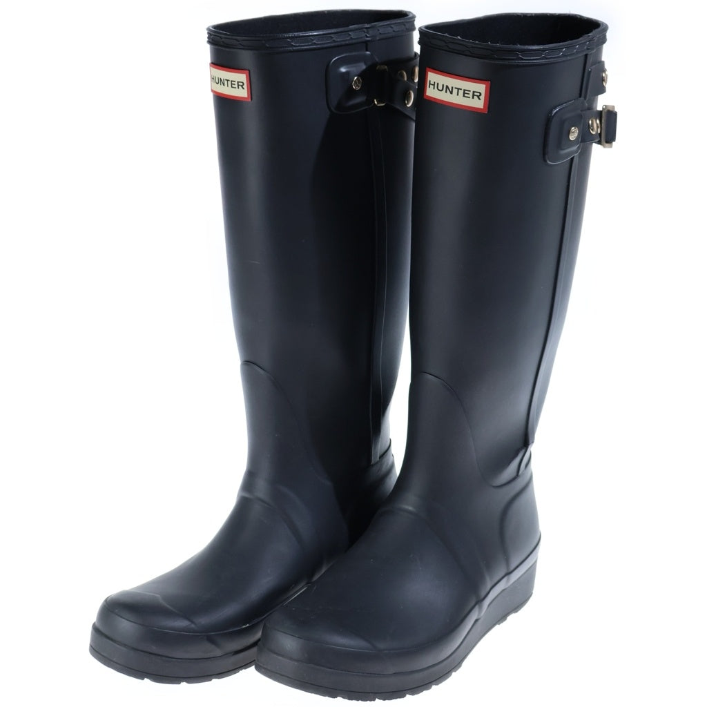 HUNTER(ハンター) UNISEX ESSENTIAL TALL BOOT ユニセックス エッセンシャル トールブーツ ラバー ロングレインブーツ レディース ブラック US6M7F UFT2407RMA