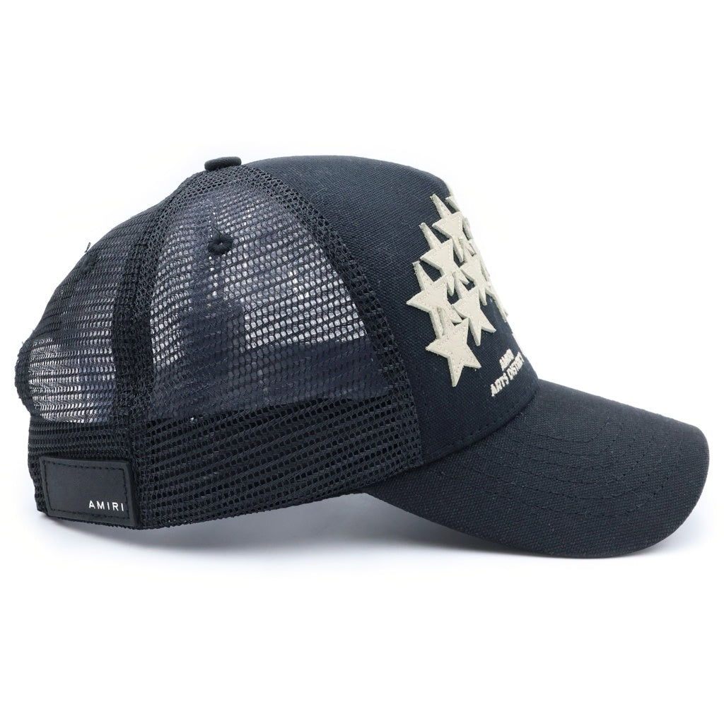 AMIRI(アミリ) Arts District スターパッチ トラッカー メッシュキャップ 帽子 ブラック