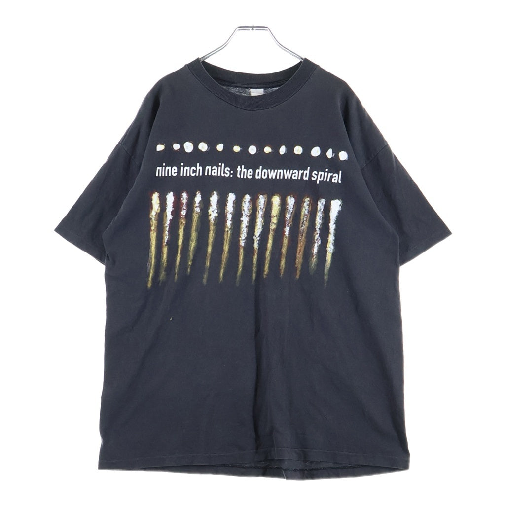 VINTAGE(ヴィンテージ) 90s NINE INCH NAILS THE DOWNWARD SPIRAL SHREDDER TEE ナインインチネイルズ ダウンワードスパイラル シュレッダー 両面プリント半袖Tシャツ ブラック
