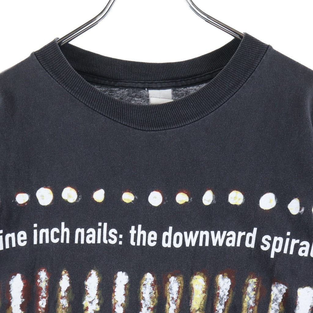 VINTAGE(ヴィンテージ) 90s NINE INCH NAILS THE DOWNWARD SPIRAL SHREDDER TEE ナインインチネイルズ ダウンワードスパイラル シュレッダー 両面プリント半袖Tシャツ ブラック