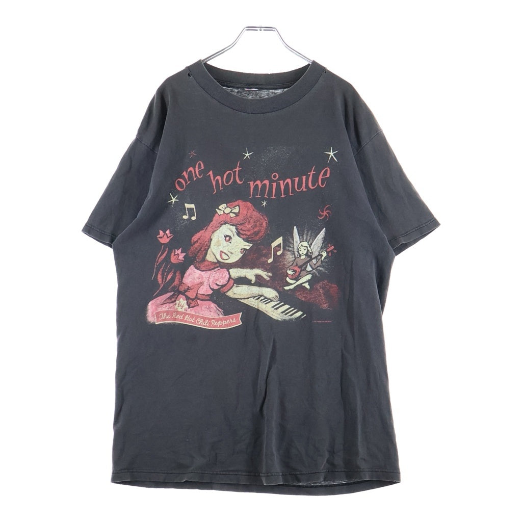 VINTAGE(ヴィンテージ) 90s RED CHILI PEPPERS ONE HOT MINUTE PIANO WORLD TOUR レッドホットチリペッパーズ ワンホットミニッツ ピアノ 両面プリント 半袖Tシャツ カットソー ブラック