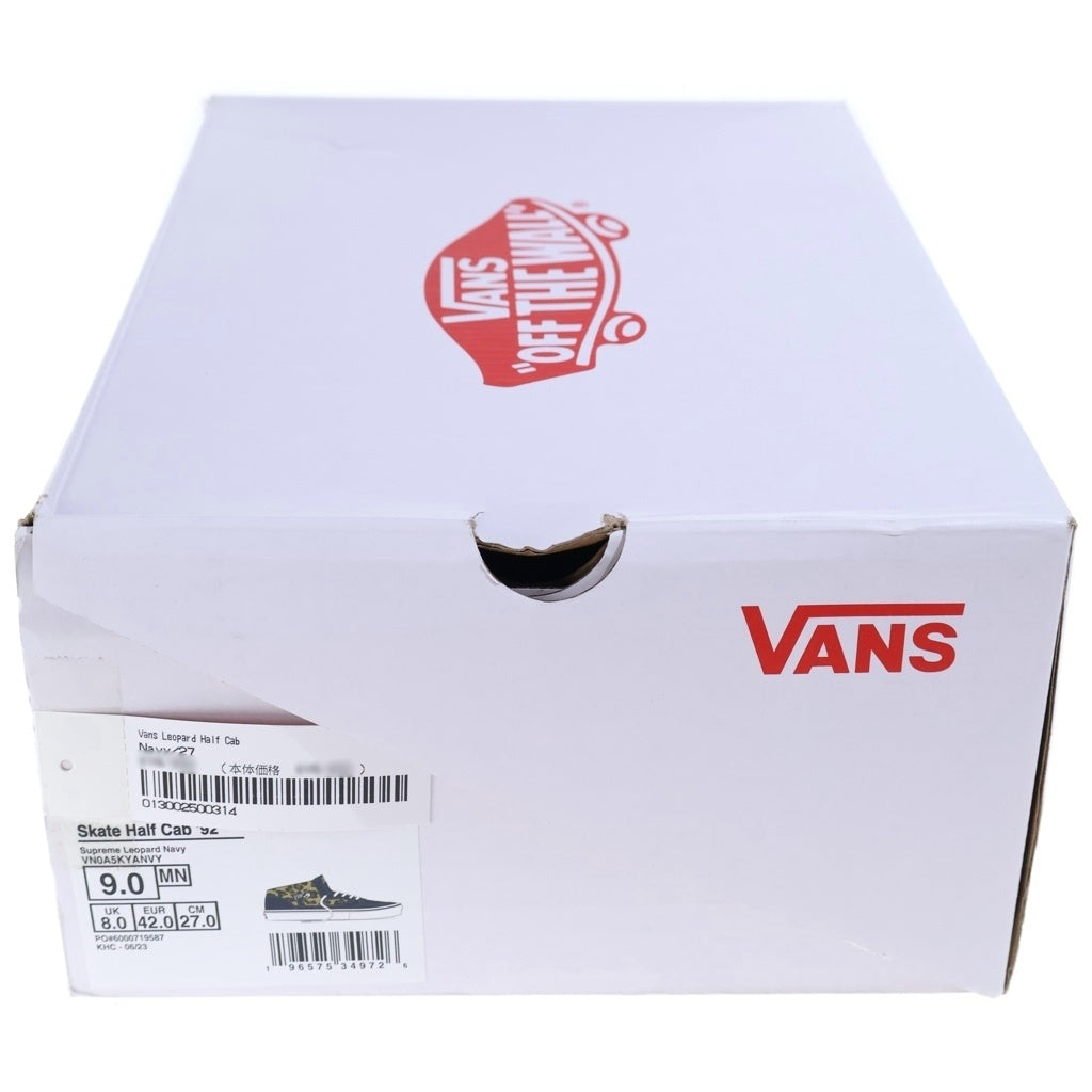 SUPREME(シュプリーム) ×Vans Leopard Half Cab Black バンズ レオパード ハーフキャブ ローカットスニーカー ブラック/レオパード US9/27cm 508357