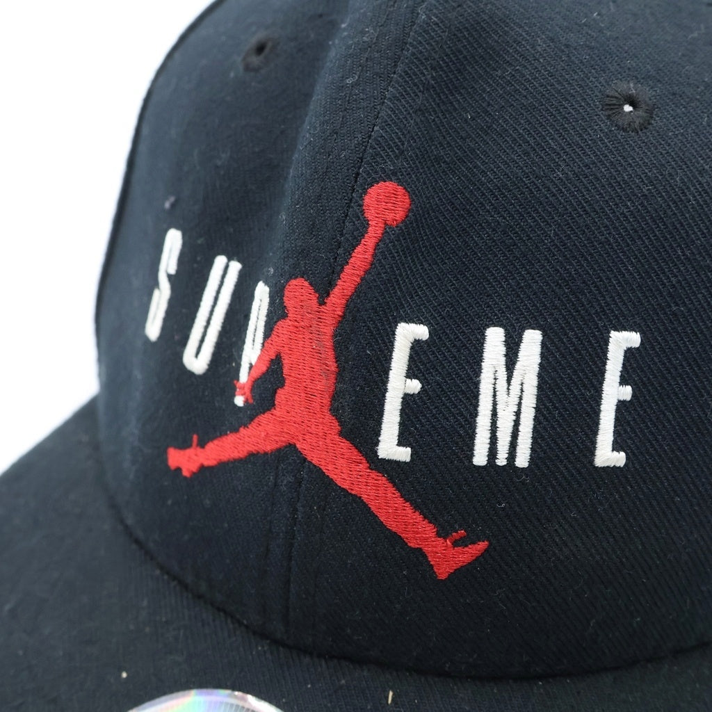 SUPREME(シュプリーム) 15AW ×NIKE Jordan 6-Panel Cap ナイキ ジョーダン ジャンプマン刺繍 6パネル キャップ 帽子 ブラック 799706-010