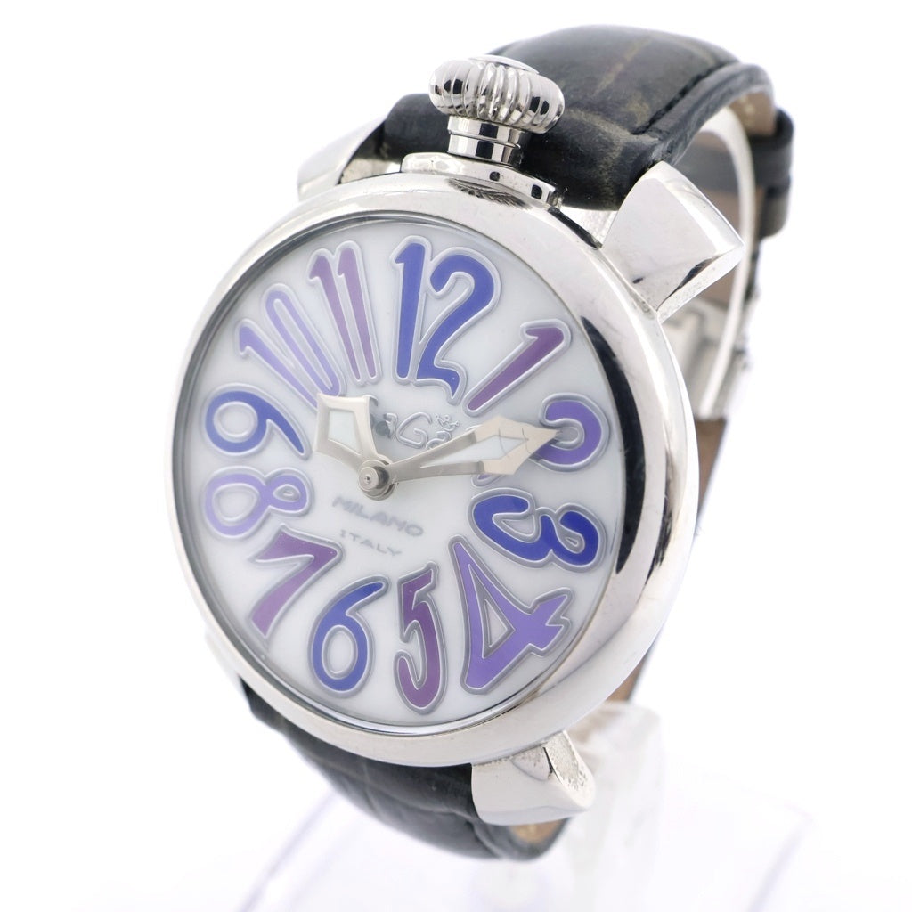 GaGa MILANO(ガガミラノ) Manuale 40mm マヌアーレ 腕時計 シェル文字盤 クオーツ ムーブメント レザーベルト レディース 5020.3