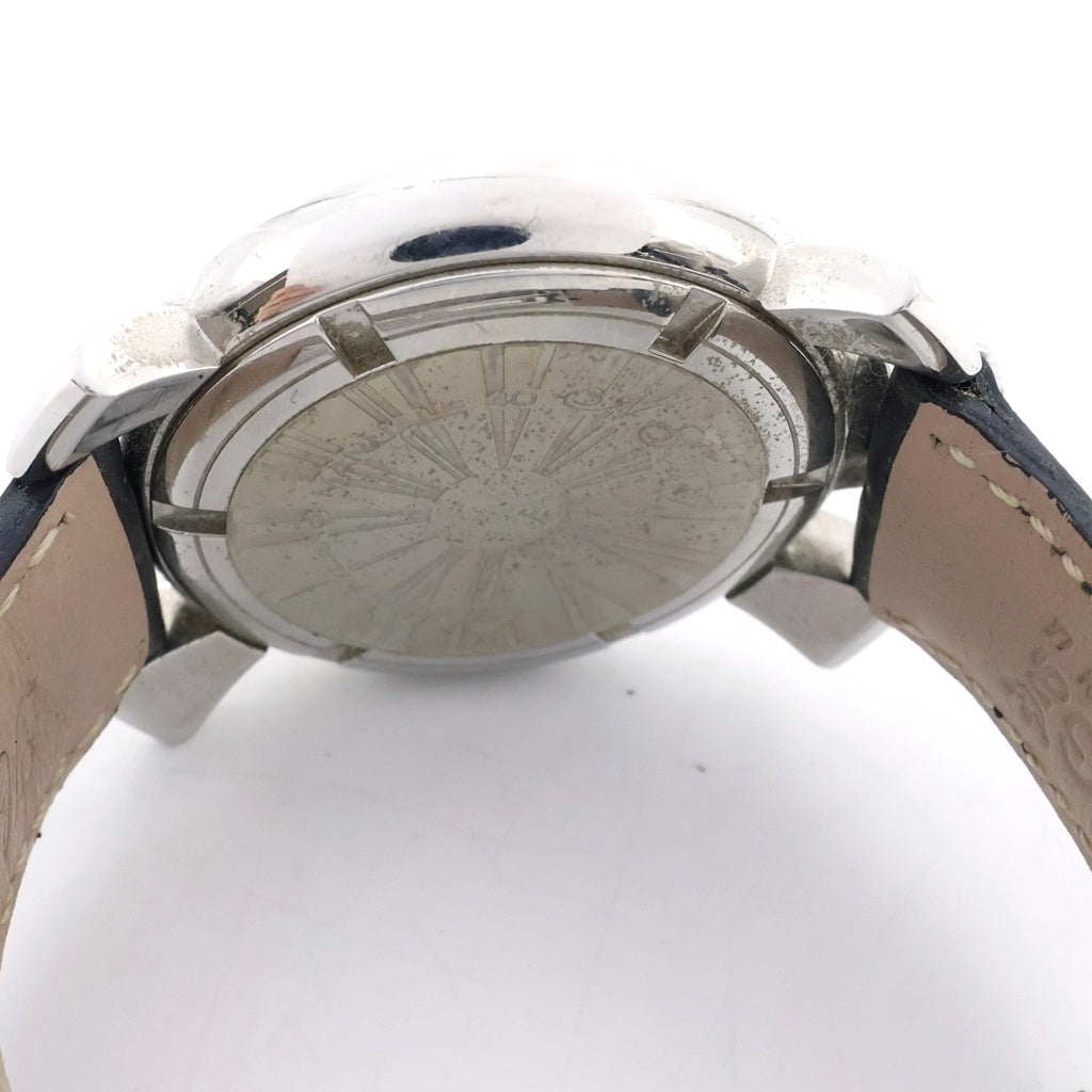 GaGa MILANO(ガガミラノ) Manuale 40mm マヌアーレ 腕時計 シェル文字盤 クオーツ ムーブメント レザーベルト レディース 5020.3