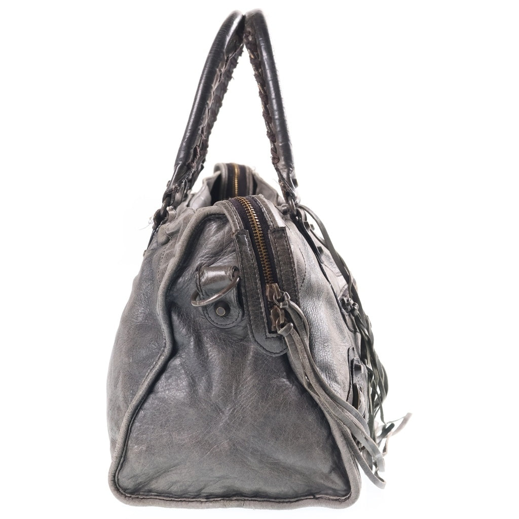 BALENCIAGA(バレンシアガ) The Part Time ザ パート タイム 2Way ハンドバッグ ショルダーバッグ ラムスキン グレー 168028 レディース