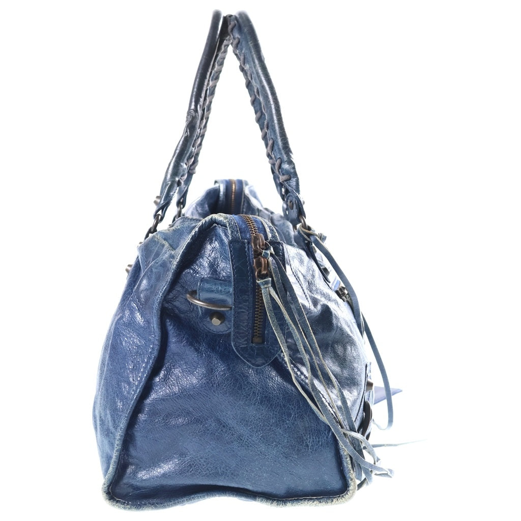 BALENCIAGA(バレンシアガ) The Part Time ザ パート タイム 2Way ハンドバッグ ショルダーバッグ ラムスキン ブルー 168028 レディース
