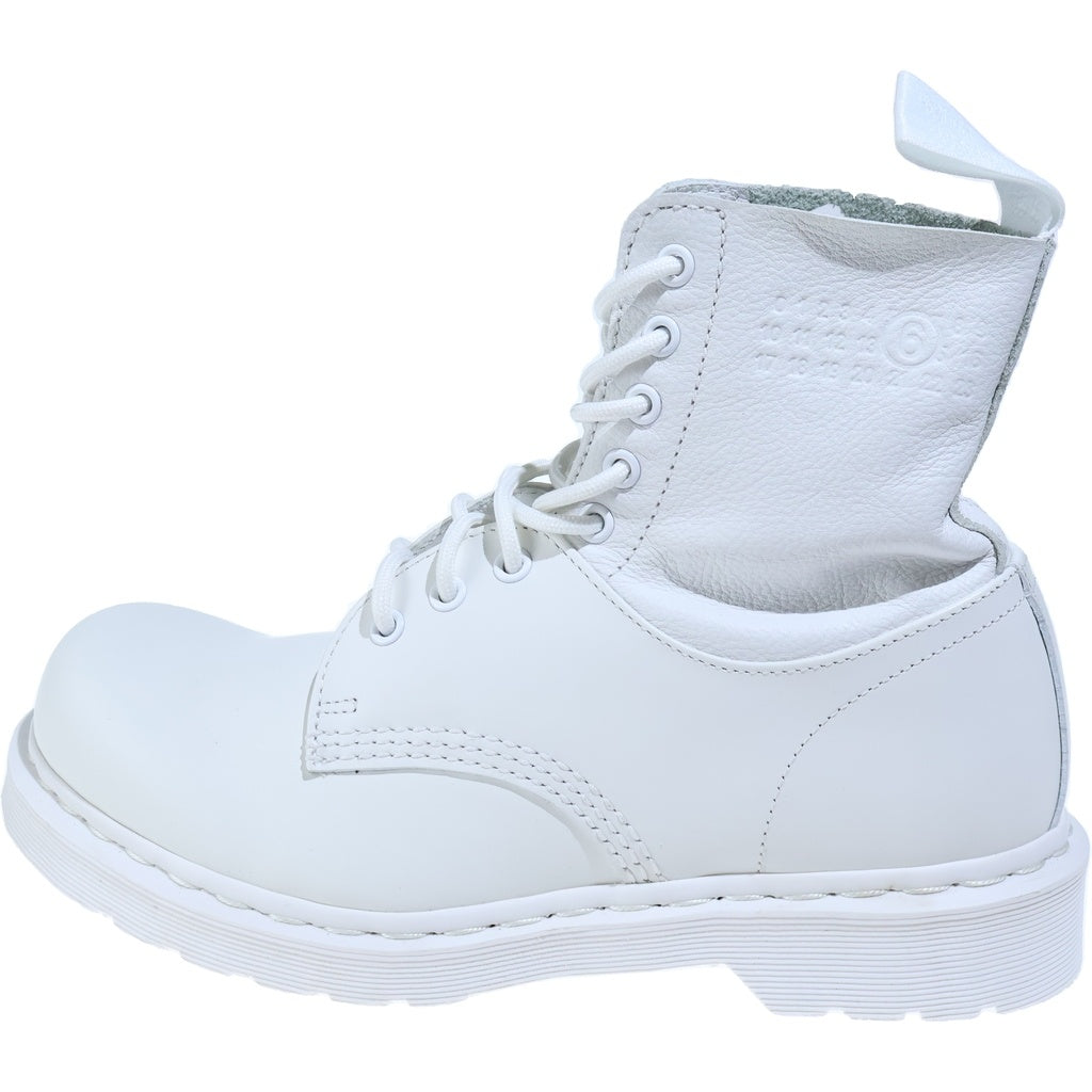 Dr.Martens(ドクターマーチン) ×MM6 1460 TWIST エムエムシックス ツイスト レースアップ レザー ブーツ ホワイト 42282100