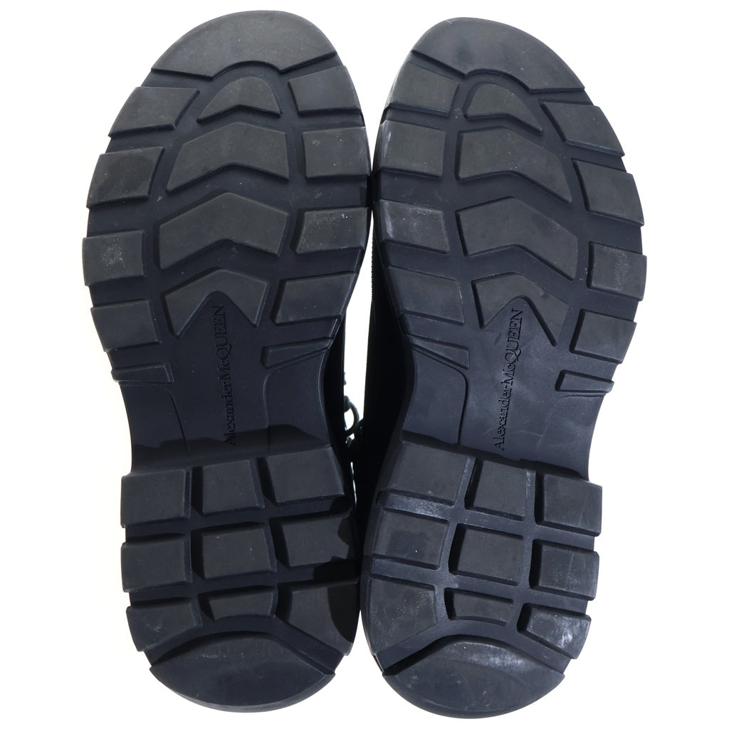 Alexander McQueen(アレキサンダーマックイーン) トレット スリック キャンバス レースアップ ハイカットスニーカー ブラック 604254