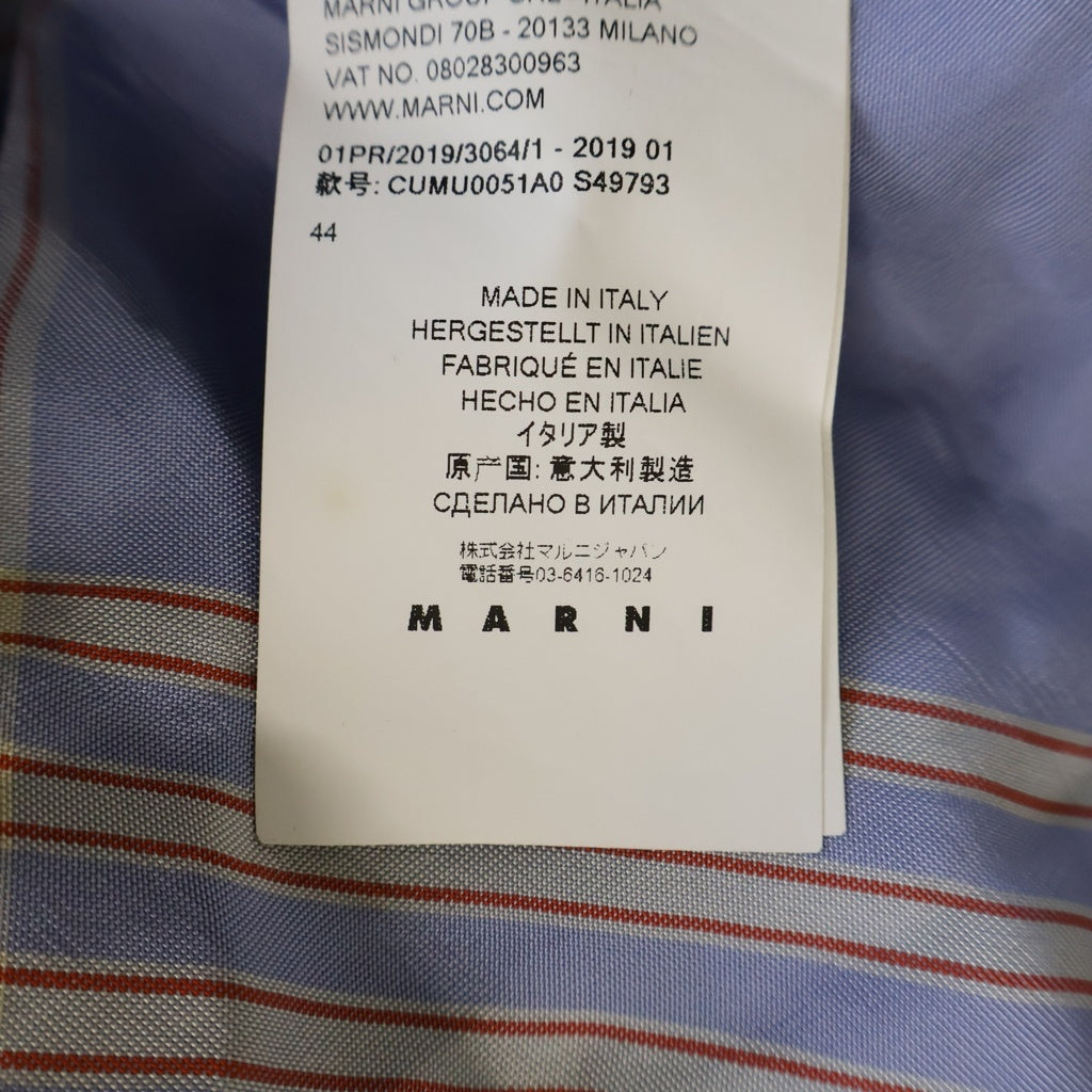 MARNI(マルニ) 19SS トロピカルレーヨン チェック長袖シャツ ライトブルー UMU0051A0 S49793