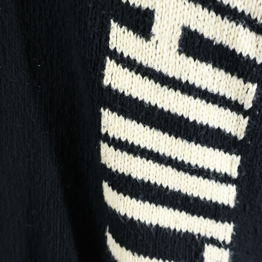 doublet(ダブレット) 20SS HIDDEN MESSAGE KNITWEAR ヒドゥン メッセージ ニットウェア ダメージ セーター ブラック 20SS21KN30