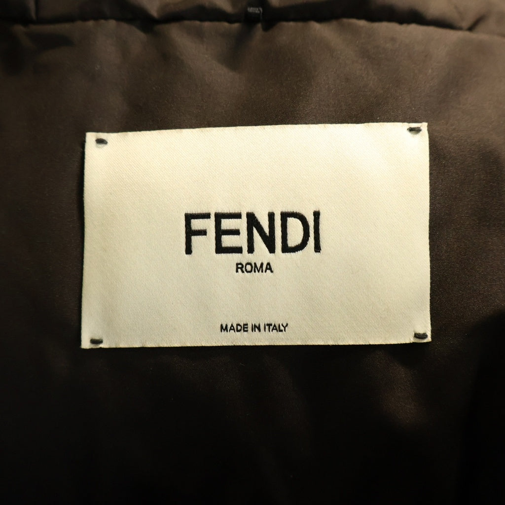 FENDI(フェンディ) ズッカ総柄 テクニカルファブリック フーデッドジャケット ブラウン FAN129 AK9Z