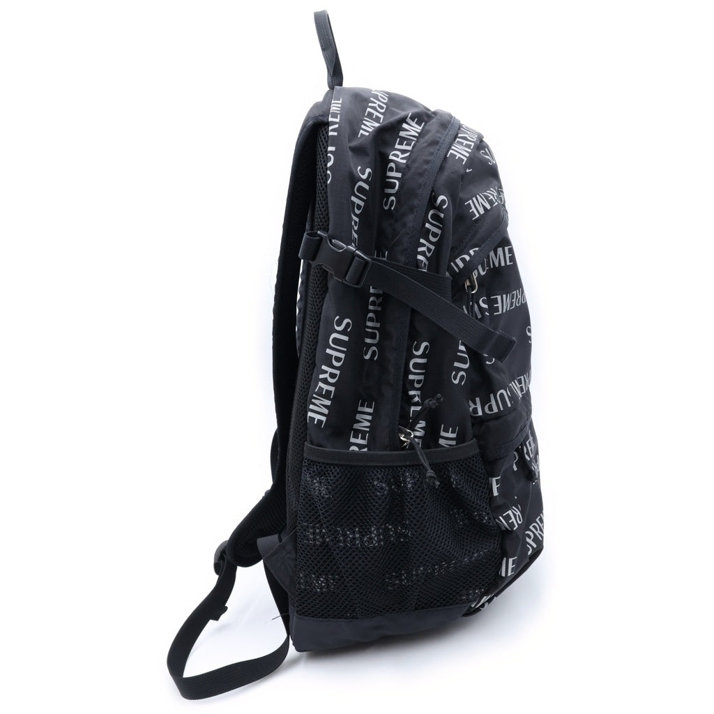 SUPREME(シュプリーム) 16AW 3M Reflective Repeat Backpack リフレクターロゴリピート 総柄デザイン バックパック ブラック
