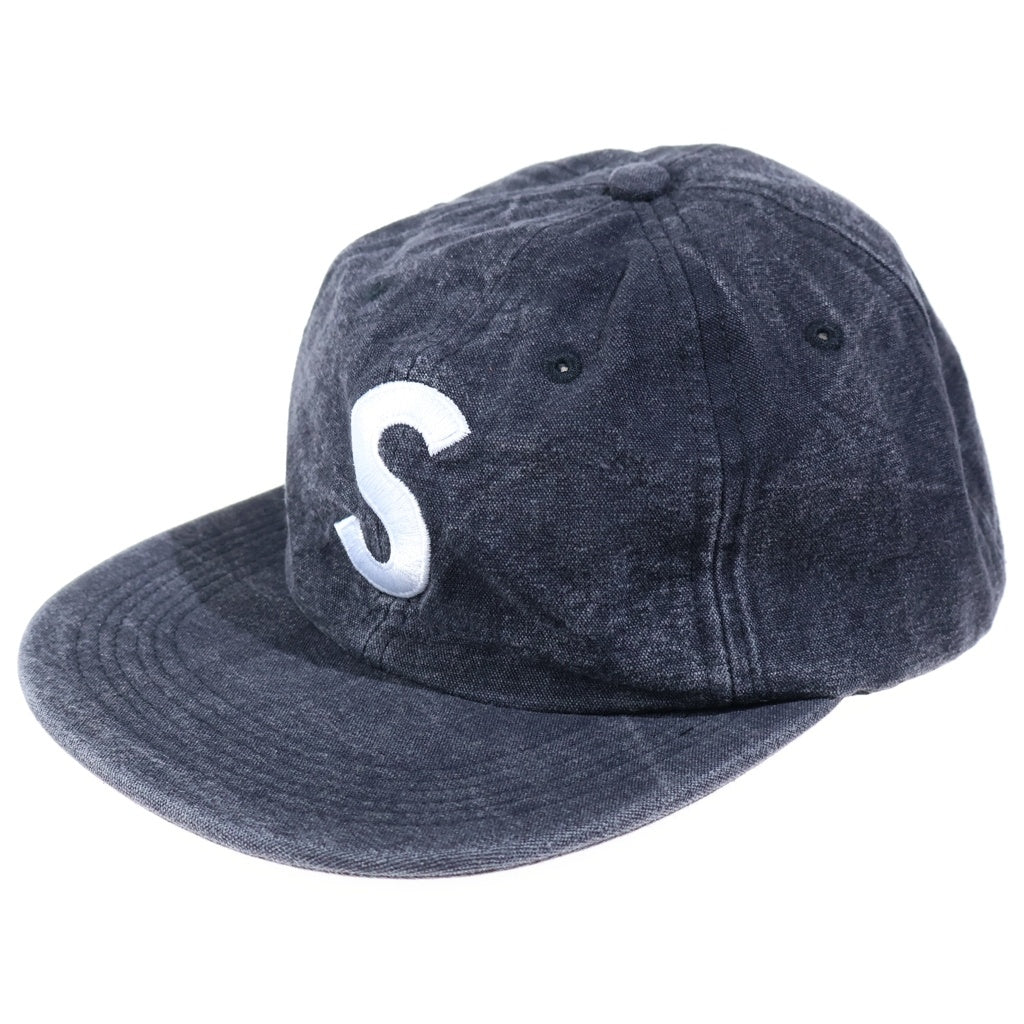 SUPREME(シュプリーム) 17SS Washed Denim S Logo 6-Panel ウォッシュドデニム Sロゴデザイン 6パネル ベースボールキャップ ブラック