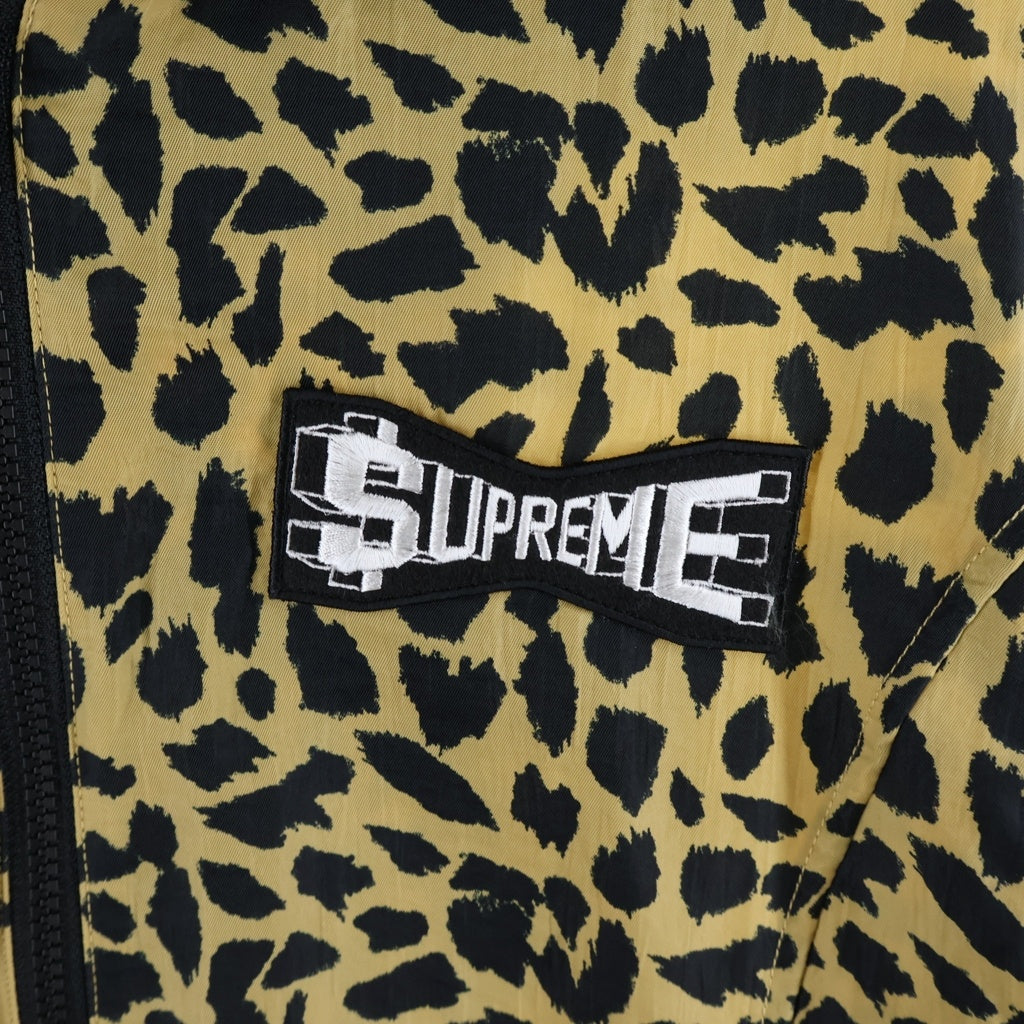 SUPREME(シュプリーム) 17SS Skew Hooded Nylon Jacket レオパード総柄 スキュー フーデッド ナイロン ジャケット イエロー/ブラック