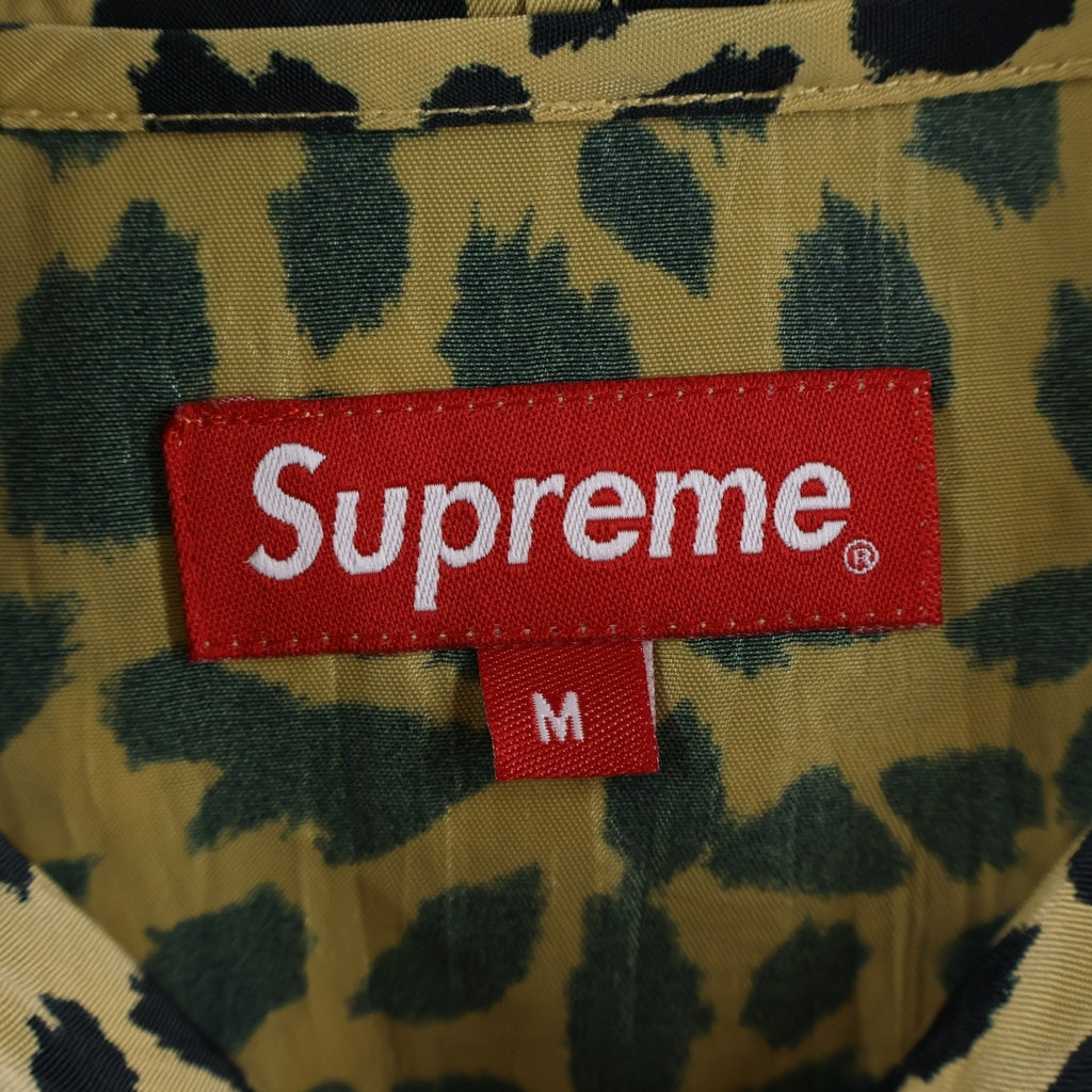 SUPREME(シュプリーム) 17SS Skew Hooded Nylon Jacket レオパード総柄 スキュー フーデッド ナイロン ジャケット イエロー/ブラック