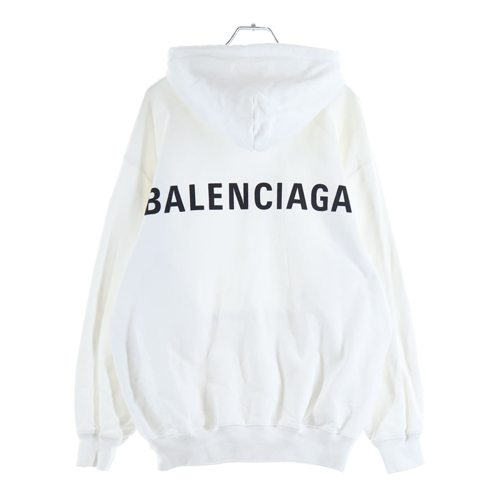 BALENCIAGA(バレンシアガ) バックロゴプリント スウェット プルオーバーパーカー ホワイト 556113 TAV37