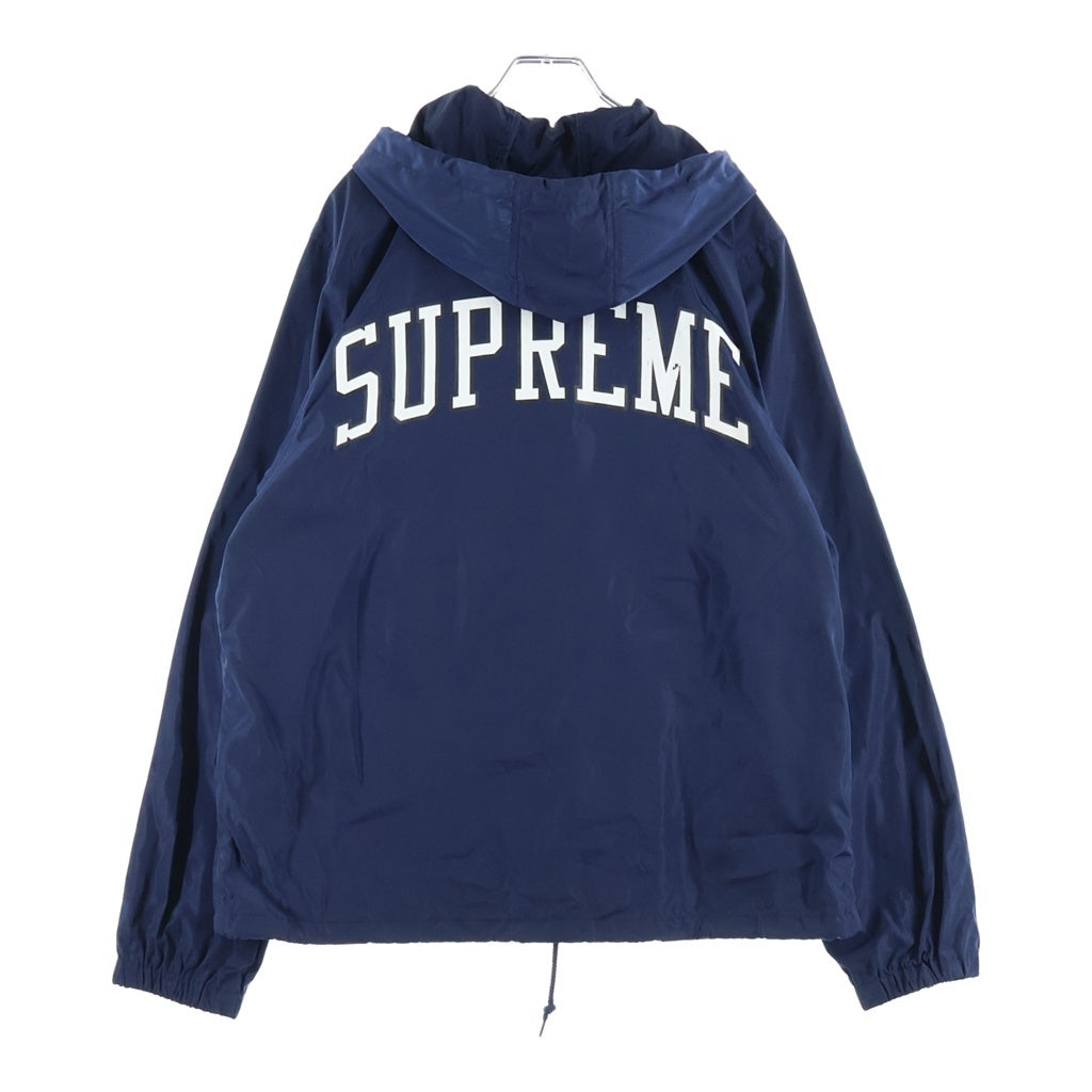 SUPREME(シュプリーム) 16SS ×Champion Half Zip Windbreaker チャンピオン ロゴプリント ハーフジップ プルオーバー パーカー ウィンドブレーカー ネイビー