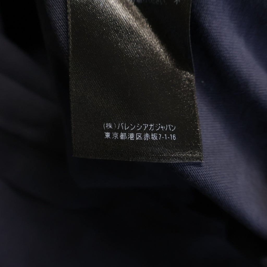 BALENCIAGA(バレンシアガ) カレッジロゴプリント コットン プルオーバーパーカー ネイビー 674679 TLV89