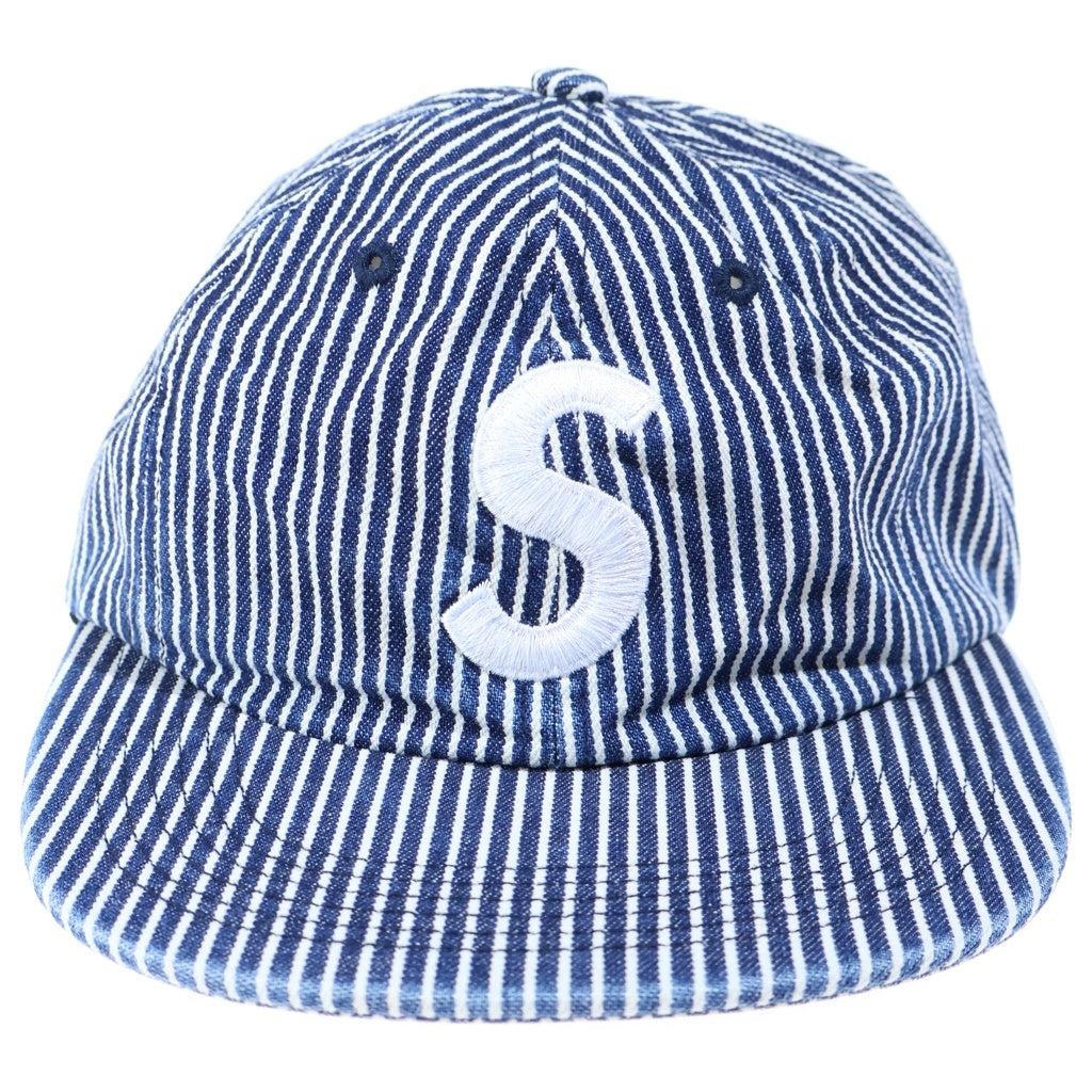 SUPREME(シュプリーム) 17SS Supreme Washed Denim S Logo 6 Panel ウォッシュド デニム Sロゴ 6パネル ストライプキャップ 帽子 インディゴ
